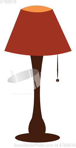 Image of An orange night light stand vector or color illustration