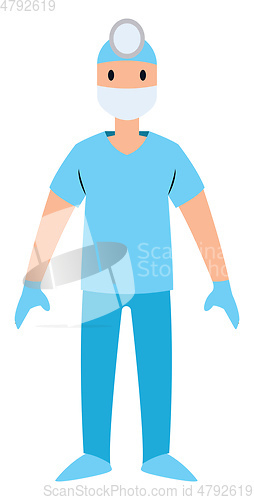 Image of Surgeon character vector illustration on a white background