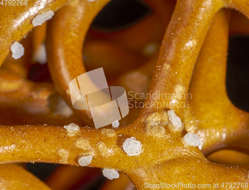 Image of small lye pretzels closeup