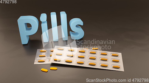 Image of the word pills