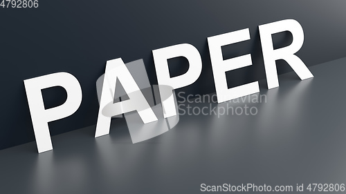 Image of paper cut out text 