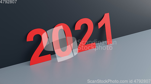 Image of new year 2021 cut out text 