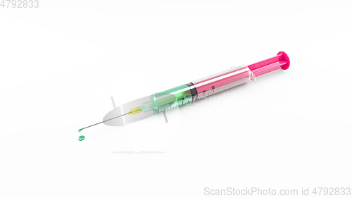 Image of A typical syringe filled with poison