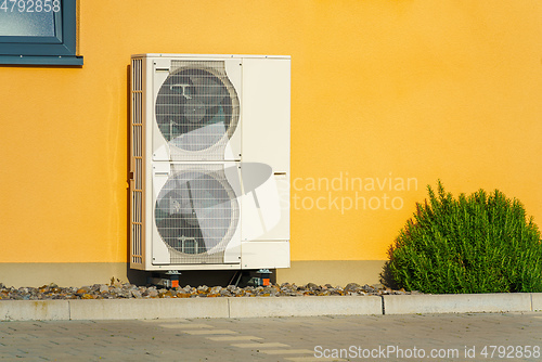 Image of heat pump outside