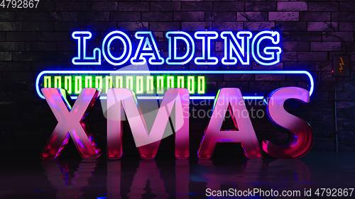 Image of Neon lights loading xmas