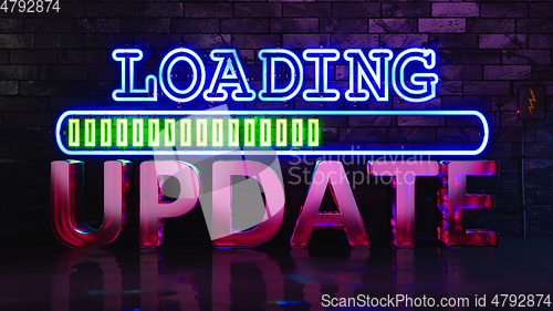 Image of Neon lights loading update