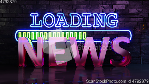 Image of Neon lights loading news