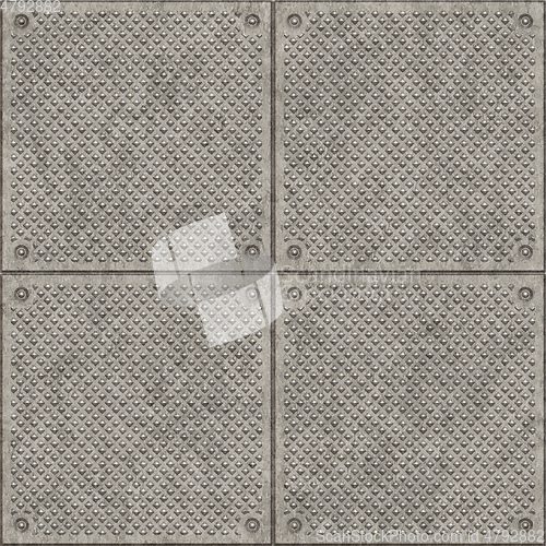 Image of gray metal plate cyber texture