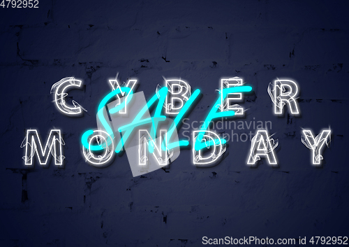 Image of Cyber monday, sales. Modern design. Contemporary art collage.