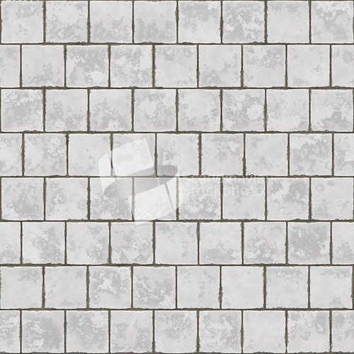 Image of white vintage bath tiles texture seamless