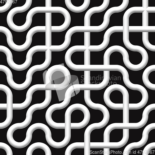 Image of abstract white tubes seamless texture