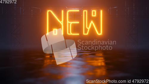 Image of neon light sign new