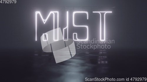 Image of neon light sign mist