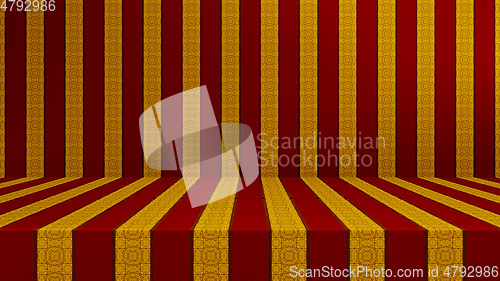 Image of Empty modern studio table room background, product display with 
