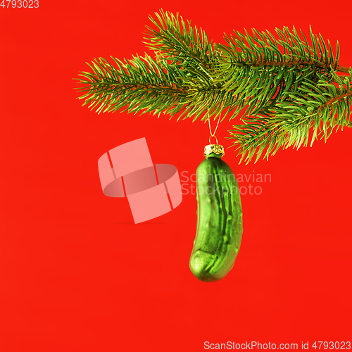 Image of typical Christmas gherkin decoration