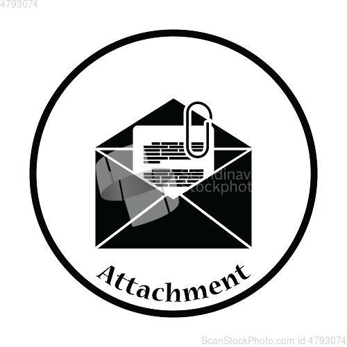 Image of Mail with attachment icon