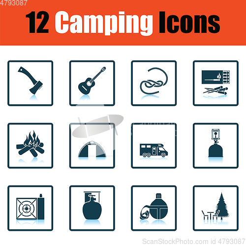 Image of Camping icon set