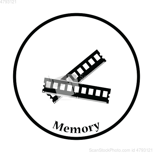 Image of Computer memory icon Vector illustration