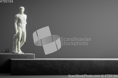 Image of Statue of Doryphoros in a virtual museum