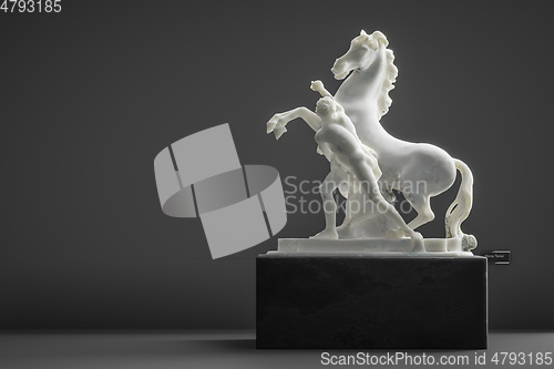 Image of Statue of a horse tamer in a virtual museum