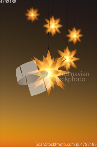 Image of Moravian Star light Christmas decoration background