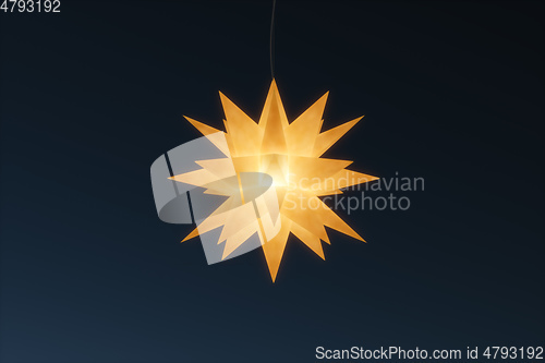 Image of Moravian Star light Christmas decoration background