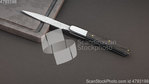 Image of damask pocket knife
