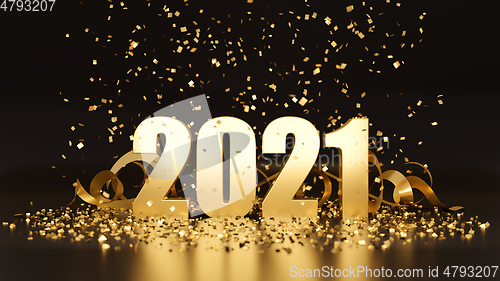 Image of New Year 2021 dark golden