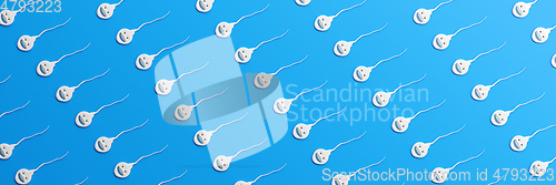 Image of Sweet little smiling sperm background