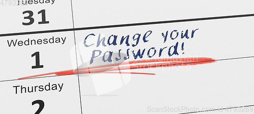 Image of Change your password every month