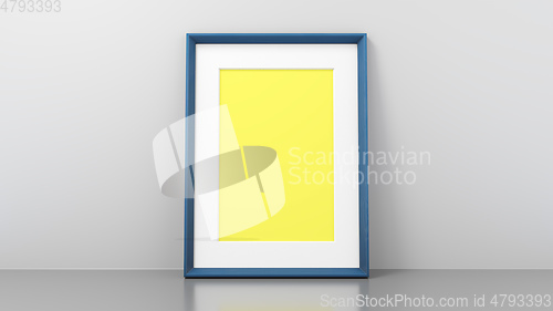 Image of wooden frame on a white wall with space for your content