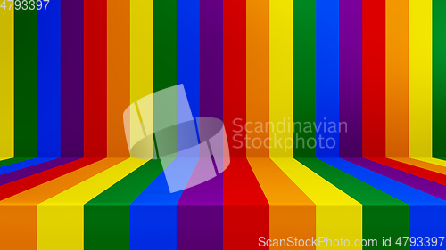 Image of rainbow colors studio stage background