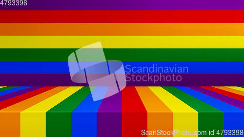 Image of rainbow colors studio stage background