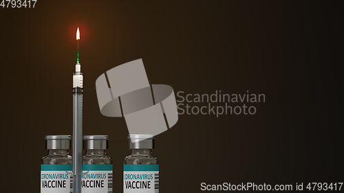 Image of syringe candle light