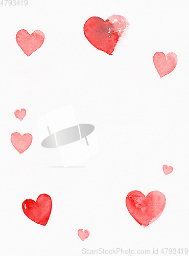 Image of red hearts background for valentines day