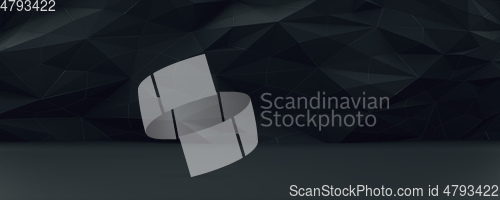 Image of interior polygonal pattern background wall