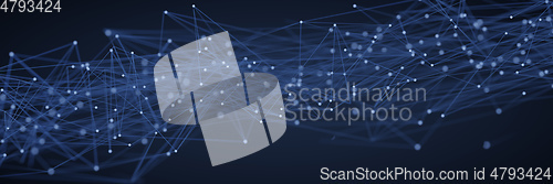 Image of abstract mesh with glowing spots background