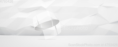 Image of interior polygonal pattern background wall