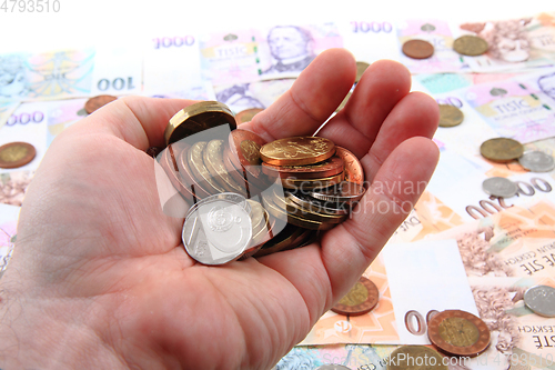 Image of czech money background