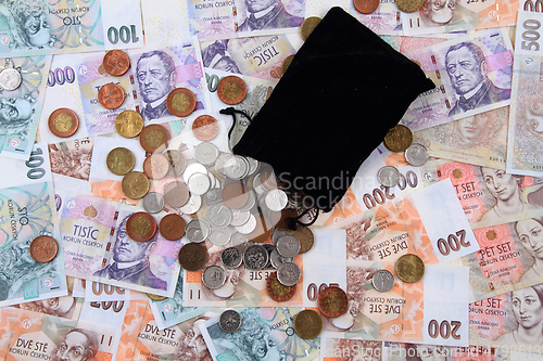 Image of czech money background