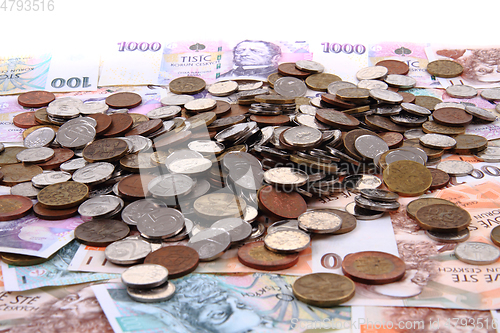 Image of czech money background