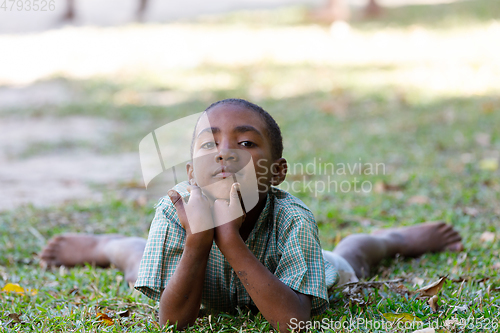 Image of Portrait of young malagasy teenager boy