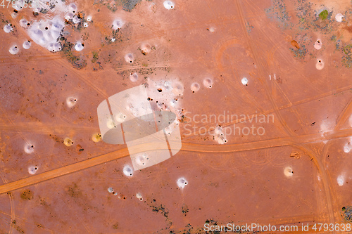 Image of Coober Pedy opal mining aerial view