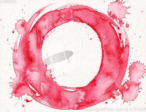 Image of watercolor red circle splash