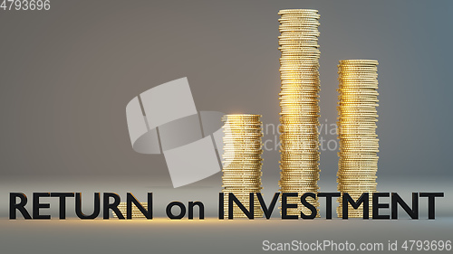 Image of Money Coins Return on Investment concept