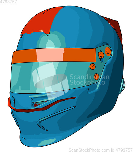 Image of Wear the helmet and save the life painting vector or color illus