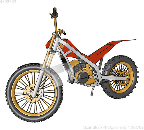 Image of A Motorcycle vector or color illustration