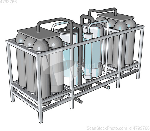 Image of Temperature controlled storage containers for liquid vector illu