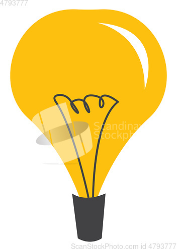 Image of A light bulb with wire filament which gets heated and glows with