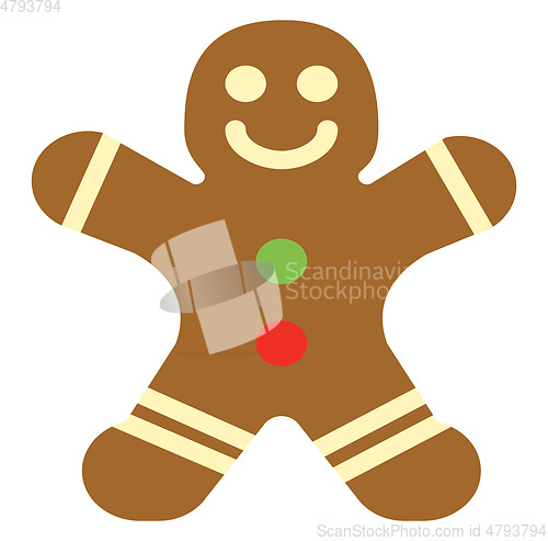 Image of Gingerbread sweet treat vector or color illustration
